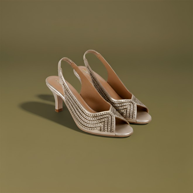 Mochi Women Rose-gold Party Sandals