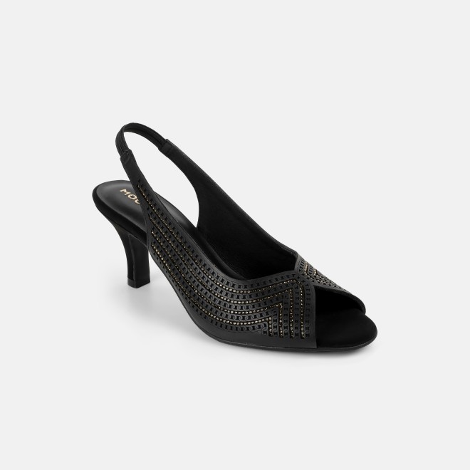 Mochi Women Black Party Sandals (SKU: 35-2426-11-36)