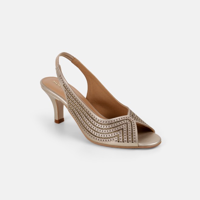 Mochi Women Rose-gold Party Sandals (SKU: 35-2426-52-39)