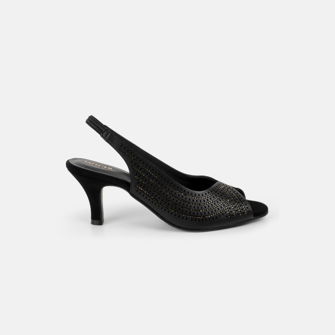 Mochi Women Black Party Sandals (SKU: 35-2426-11-36)