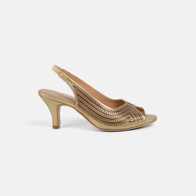 Mochi Women Antic-gold Party Sandals (SKU: 35-2426-28-36)