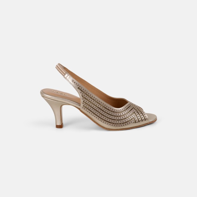 Mochi Women Rose-gold Party Sandals (SKU: 35-2426-52-39)