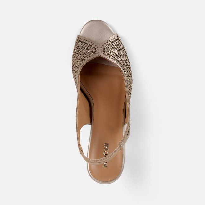 Mochi Women Rose-gold Party Sandals (SKU: 35-2426-52-39)