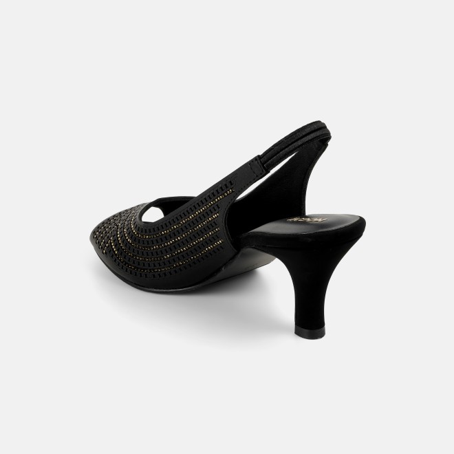 Mochi Women Black Party Sandals (SKU: 35-2426-11-36)
