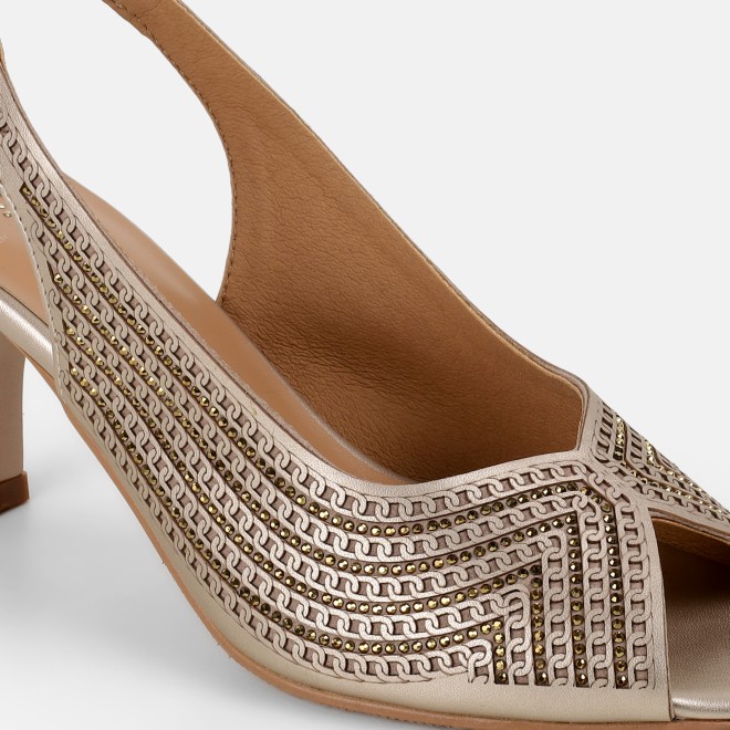 Mochi Women Rose-gold Party Sandals (SKU: 35-2426-52-39)
