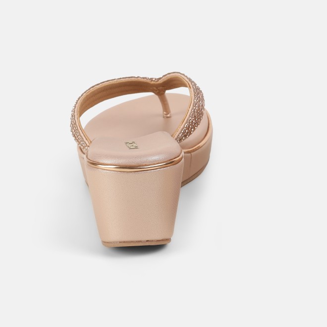 Mochi Women Rose-gold Casual Slip Ons (SKU: 35-2435-52-36)