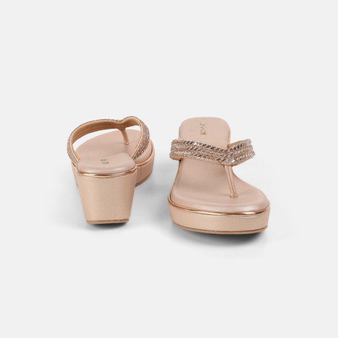 Mochi Women Rose-gold Casual Slip Ons (SKU: 35-2435-52-36)
