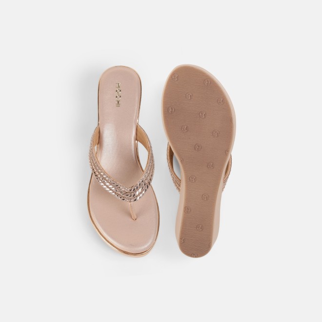 Mochi Women Rose-gold Casual Slip Ons (SKU: 35-2435-52-36)