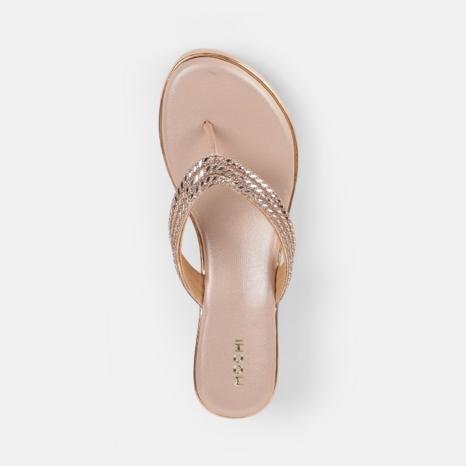 Mochi Women Rose-gold Casual Slip Ons (SKU: 35-2435-52-36)