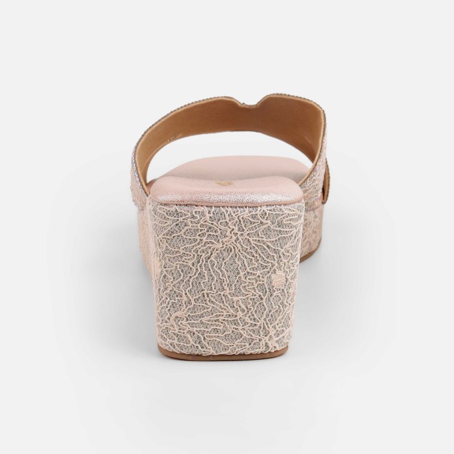 Mochi Women Peach Ethnic Slip Ons (SKU: 35-2496-80-36)