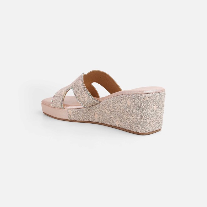 Mochi Women Peach Ethnic Slip Ons (SKU: 35-2496-80-36)