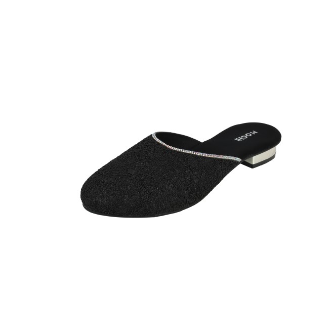 Mochi Women Black Wedding Slip Ons (SKU: 35-2497-11-36)
