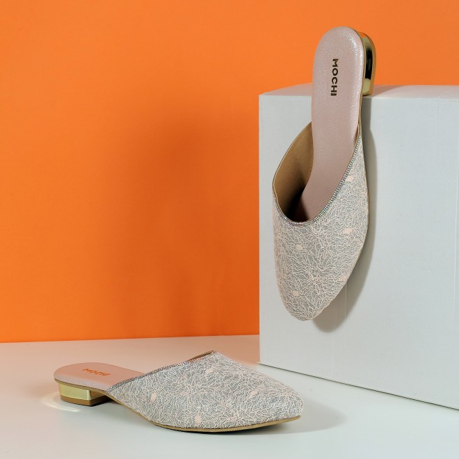 Mochi Women Rose-gold Wedding Slip Ons