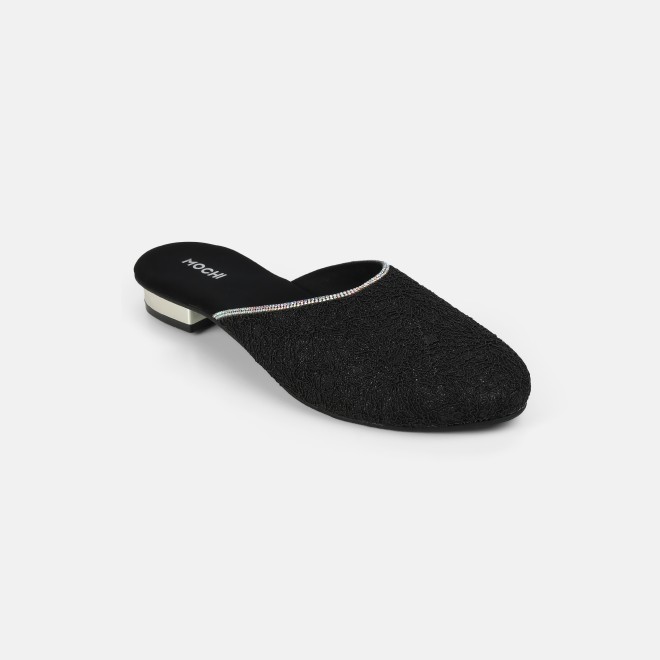 Mochi Women Black Wedding Slip Ons (SKU: 35-2497-11-36)