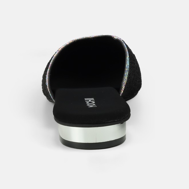 Mochi Women Black Wedding Slip Ons (SKU: 35-2497-11-36)