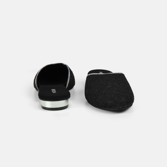 Mochi Women Black Wedding Slip Ons (SKU: 35-2497-11-36)