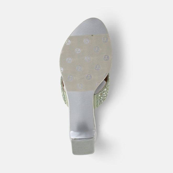 Mochi Women Light-green Ethnic Slip Ons (SKU: 35-250-60-36)