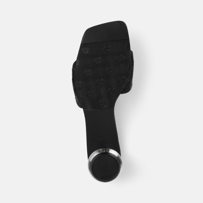 Mochi Women Black Party Slip Ons (SKU: 35-2506-11-36)