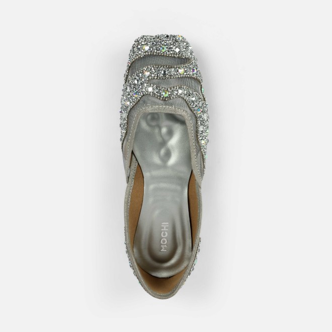 Mochi Women Silver Ethnic Jutis (SKU: 35-2517-27-36)