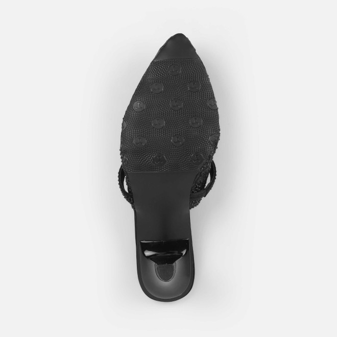 Mochi Women Black Wedding Slip Ons (SKU: 35-2570-11-36)