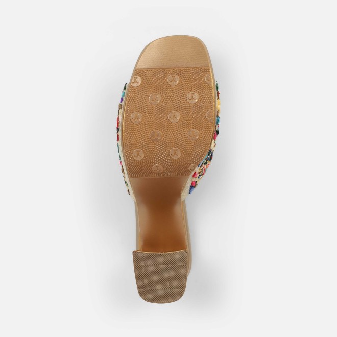 Mochi Women Gold Casual Slip Ons (SKU: 35-2590-15-36)