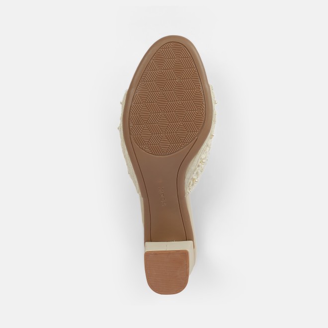 Mochi Women Gold Wedding Slip Ons (SKU: 35-2596-15-36)