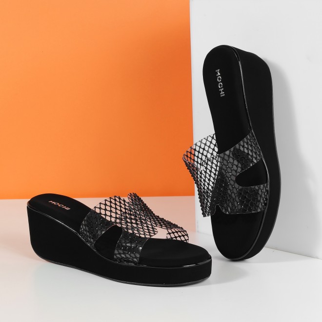 Mochi Women Black Casual Slip Ons (SKU: 35-2597L-11-42)