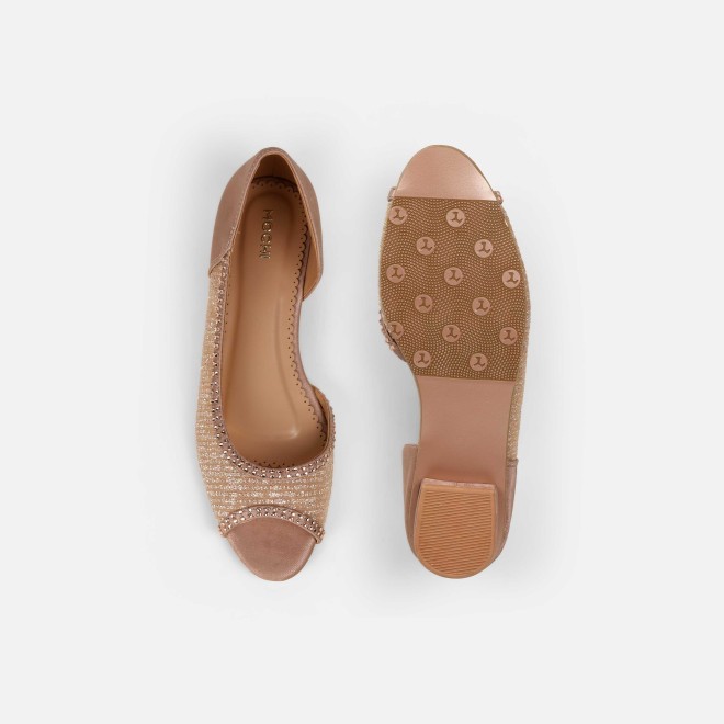 Mochi Women Rose-gold Ethnic Sandals (SKU: 35-2598-52-36)