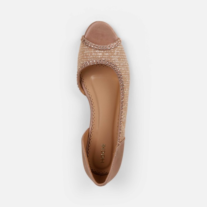 Mochi Women Rose-gold Ethnic Sandals (SKU: 35-2598-52-36)