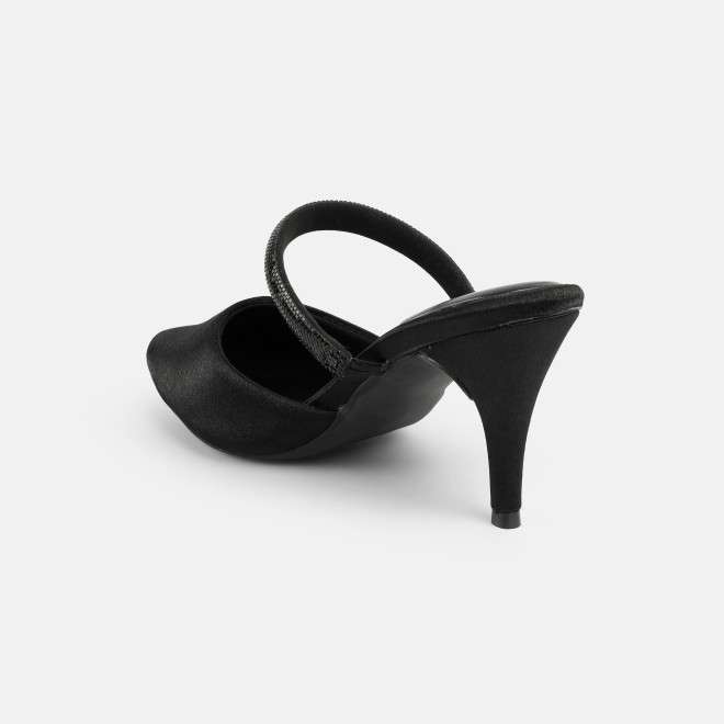 Mochi Women Black Formal Slip Ons (SKU: 35-2600-11-36)