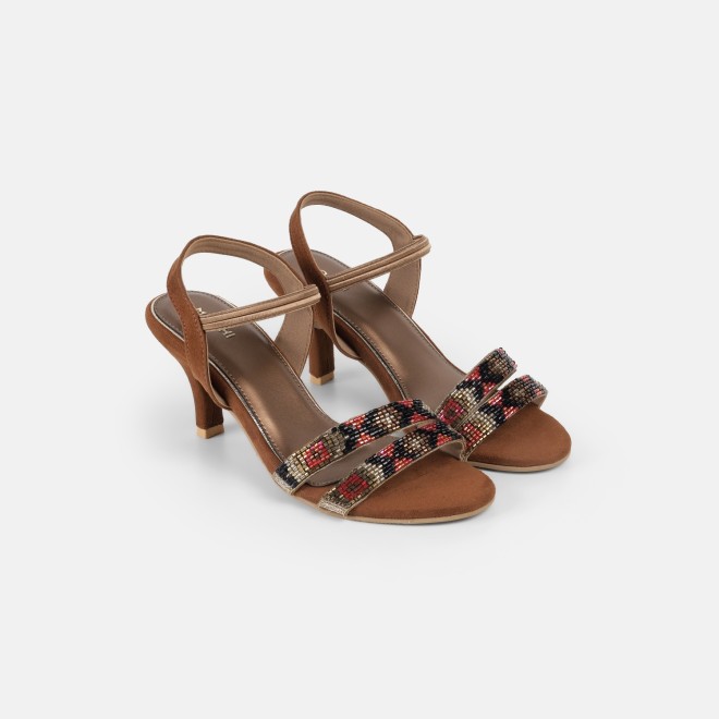 Mochi Women Antic-gold Party Sandals (SKU: 35-2634-28-36)