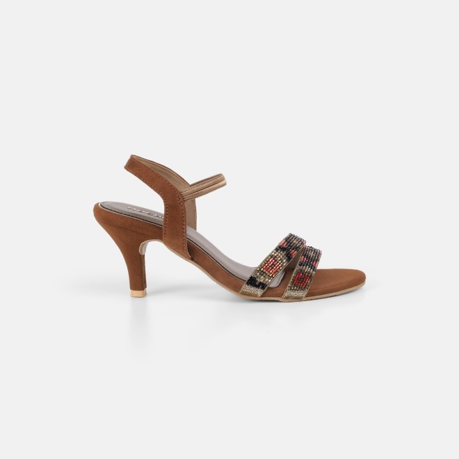 Mochi Women Antic-gold Party Sandals (SKU: 35-2634-28-36)