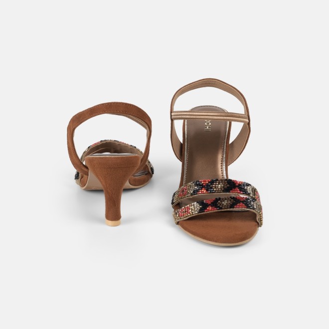 Mochi Women Antic-gold Party Sandals (SKU: 35-2634-28-36)