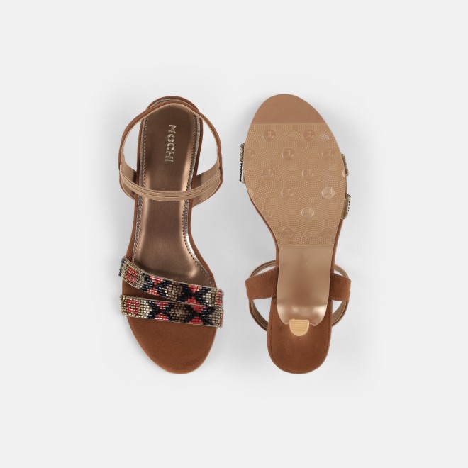 Mochi Women Antic-gold Party Sandals (SKU: 35-2634-28-36)