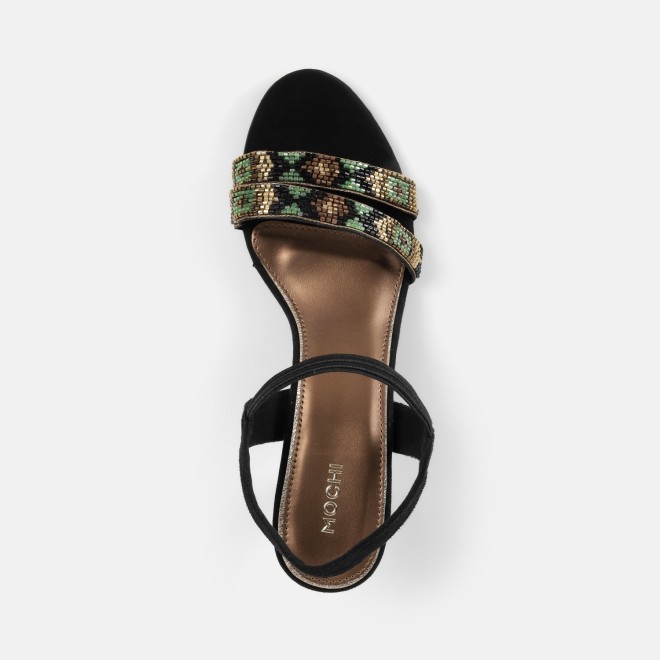 Mochi Women Black Party Sandals (SKU: 35-2634-11-36)