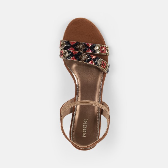 Mochi Women Antic-gold Party Sandals (SKU: 35-2634-28-36)