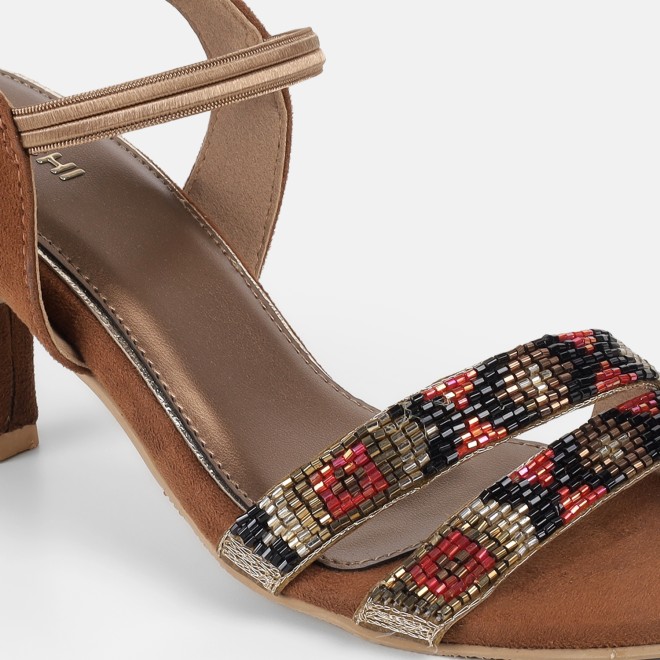 Mochi Women Antic-gold Party Sandals (SKU: 35-2634-28-36)
