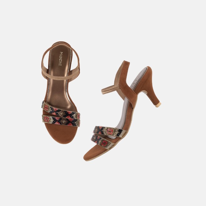 Mochi Women Antic-gold Party Sandals (SKU: 35-2634-28-36)