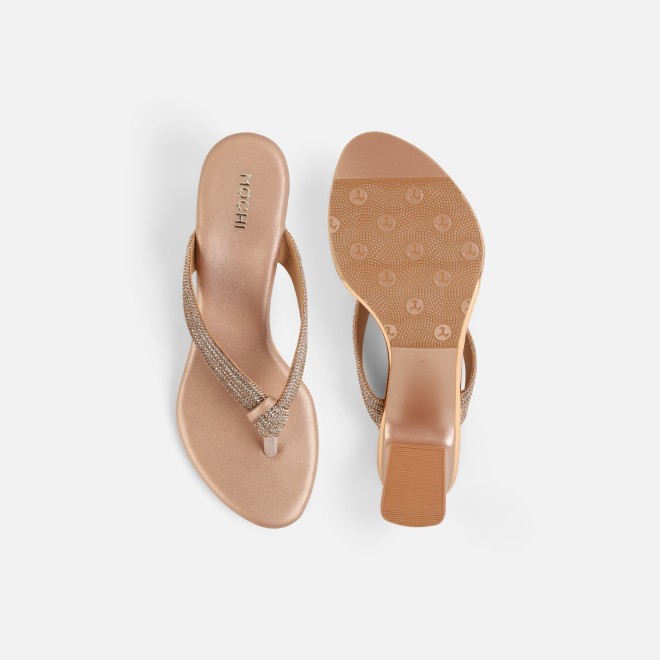 Mochi Women Rose-gold Casual Slippers (SKU: 35-2635-52-36)