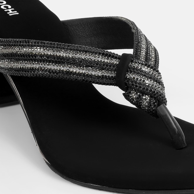 Mochi Women Black Casual Slippers (SKU: 35-2635-11-36)