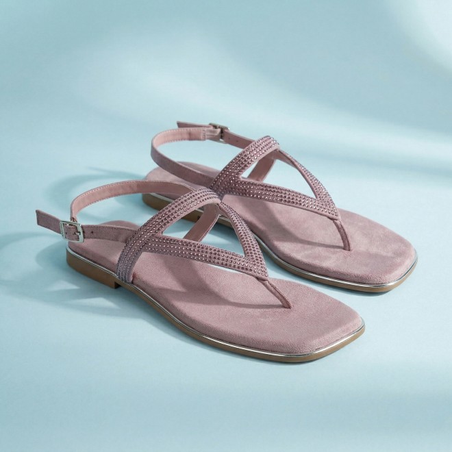 Mochi Women Purple Casual Sandals