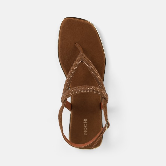 Mochi Women Tan Casual Sandals (SKU: 35-2638-23-36)