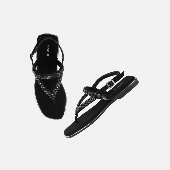 Mochi Women Black Casual Sandals (SKU: 35-2638-11-36)