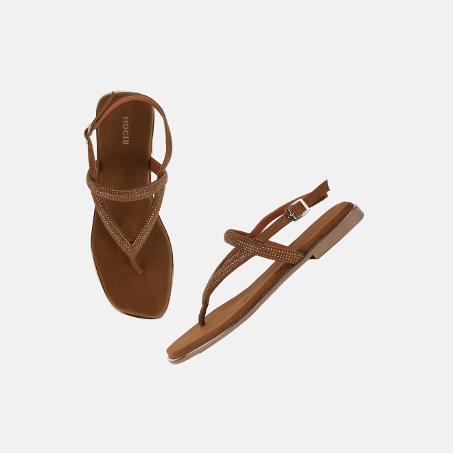 Mochi Women Tan Casual Sandals (SKU: 35-2638-23-36)