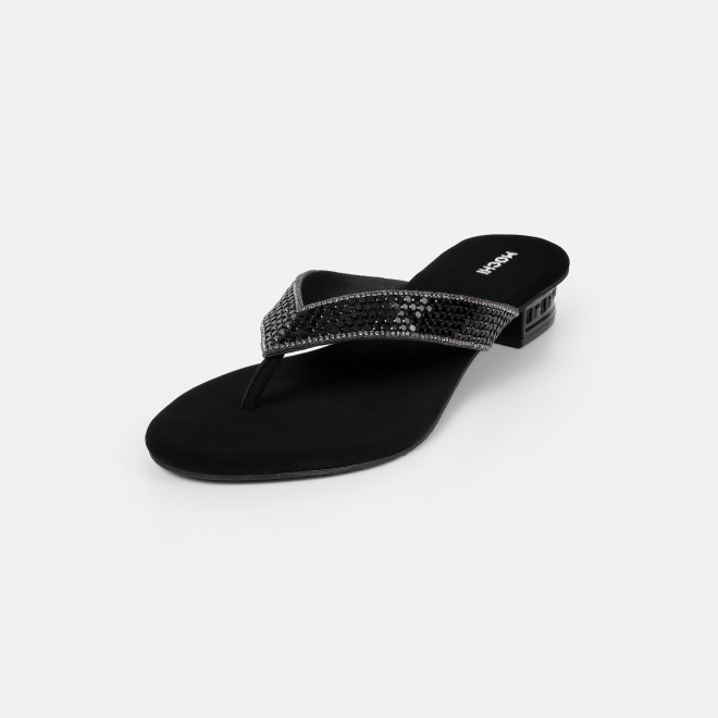 Mochi Women Black Ethnic Slippers (SKU: 35-2640L-11-42)