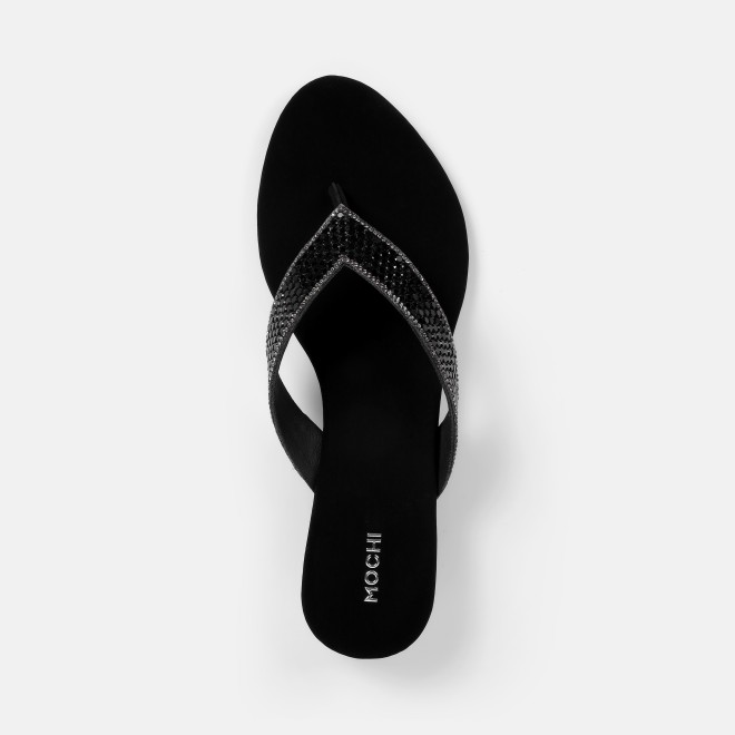 Mochi Women Black Ethnic Slippers (SKU: 35-2640L-11-42)