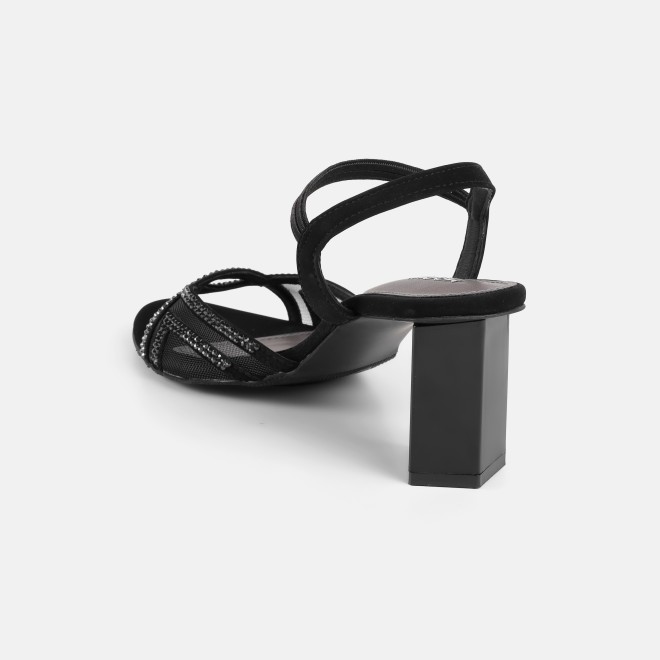 Mochi Women Black Party Sandals (SKU: 35-2660-11-36)