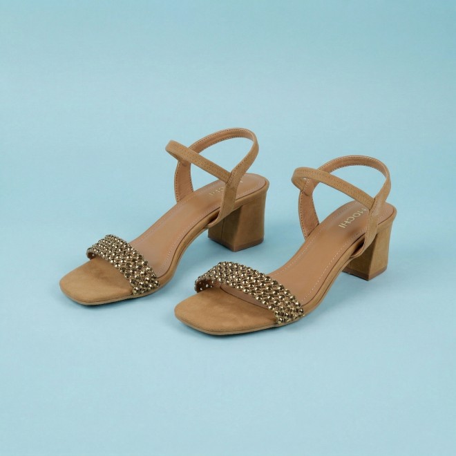 Mochi Women Antic-gold Party Sandals