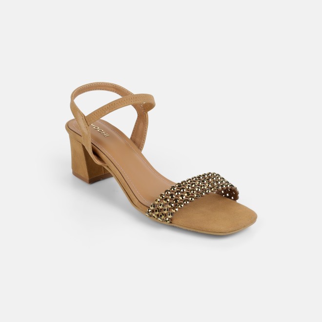 Mochi Women Antic-gold Party Sandals (SKU: 35-2670-28-36)