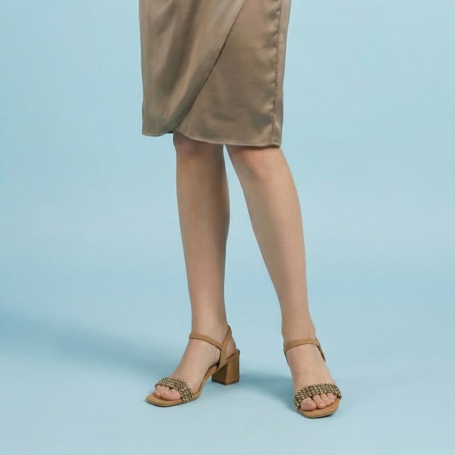 Mochi Women Antic-gold Party Sandals (SKU: 35-2670-28-36)